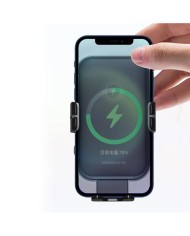 SOPORTE COCHE AUTO CIERRE + BASE DE CARGA INALAMBRICA 15W WX027 XO