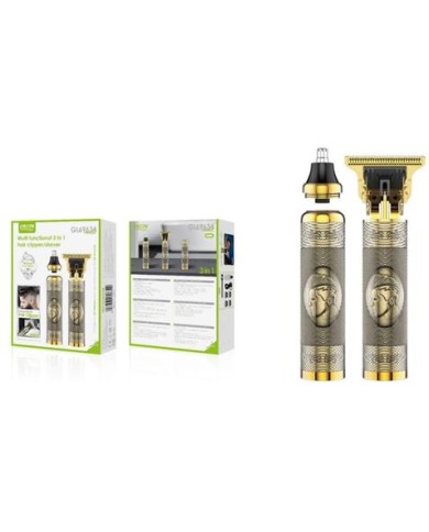 KIT CORTAPELO Y NARICERO METAL GL69634 RECARGABLE GREEN LYCA