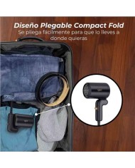 SECADOR DE PELO PLEGABLE 400W NEGRO IDEAL VIAJE GKL