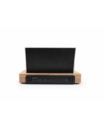 ESTACION METEOROLOGICA CON RELOJ DESPERTADOR MADERA/BLANCO THOMSON