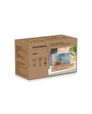 ESTACION METEOROLOGICA CON RELOJ DESPERTADOR MADERA/BLANCO THOMSON