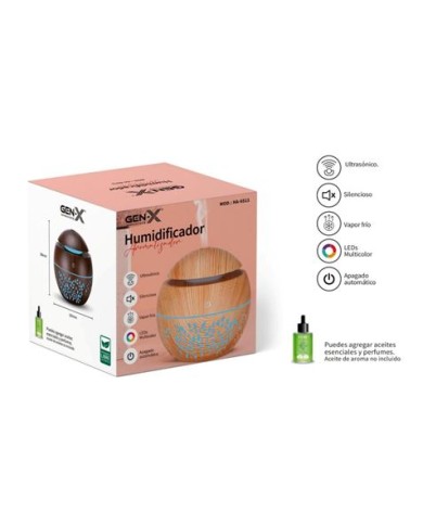 HUMIDIFICADOR AROMATIZADOR ULTRASONICO 130ML GEN-X