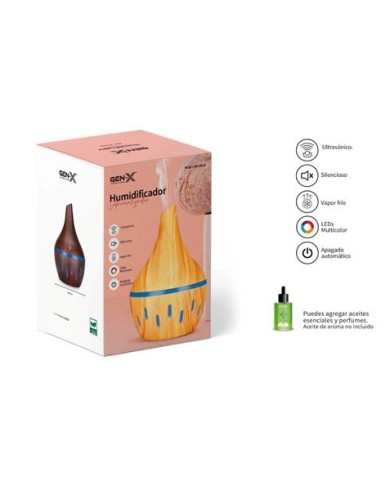 HUMIDIFICADOR AROMATIZADOR ULTRASONICO 300ML GEN-X