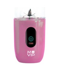 BATIDORA DE VASO PORTÁTIL RECARGABLE COLOR DESIGN 460ML ROSA MUVIP