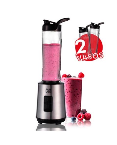 BATIDORA SMOOTHIE 300W INOX 2 VASOS 600ML MUVIP