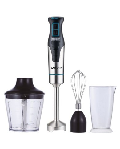BATIDORA DE MANO INOX 1200W + ACCESORIOS MUVIP