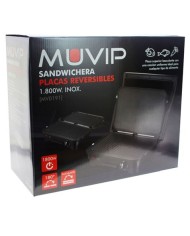 SANDWICHERA INOX 1800W 180º PLACAS REVERSIBLES MUVIP