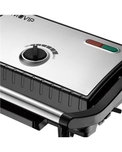 SANDWICHERA INOX GRILL 1500W TEMPERATURA REGULABLE MUVIP