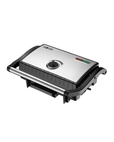 SANDWICHERA INOX PLACA LISA 1500W TEMPERATURA REGULABLE MUVIP