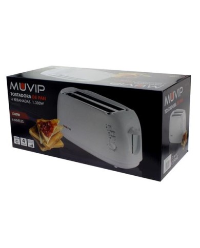 TOSTADORA DE PAN 1300W 4 REBANADAS MUVIP
