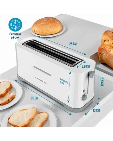 TOSTADORA DE RANURA EXTRA ANCHA 970W 7 NIVELES 40EASYTOAST GRUNKEL