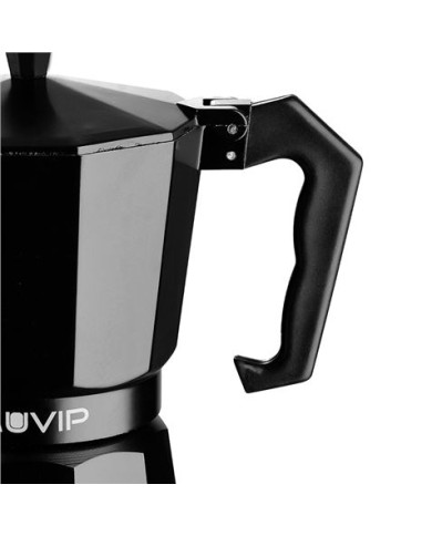 CAFETERA 1 TAZA ALUMINIO NEGRO MATE ANTIADHERENTE MUVIP