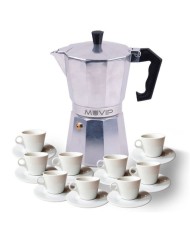 CAFETERA 9 TAZAS ALUMINIO ANTIADHERENTE MUVIP