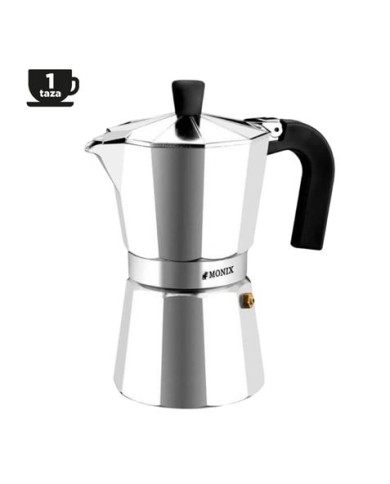 CAFETERA VITRO EXPRES 1 TAZA ALUMINIO ANTIADHERENTE CALDERIN SIN CANTOS