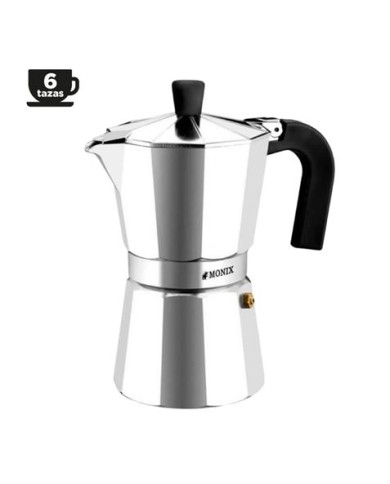 CAFETERA VITRO EXPRES 6 TAZAS ALUMINIO ANTIADHERENTE CALDERIN SIN CANTOS