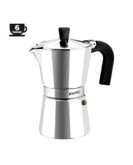 CAFETERA VITRO EXPRES 6 TAZAS ALUMINIO ANTIADHERENTE CALDERIN SIN CANTOS