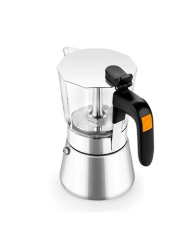 CAFETERA ITALIANA ACERO INOXIDABLE 4 TAZAS FLAVOUR BRA