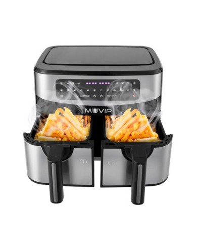 FREIDORA AIRE CALIENTE DOBLE 9 LITROS 2600W PANTALLA TACTIL MUVIP