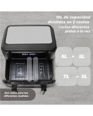 FREIDORA DE AIRE 10 LITROS 2800W CUBETOS FLEXIBLES GRUNKEL