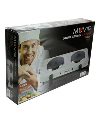 COCINA ELECTRICA 2 FUEGOS 2000W MUVIP