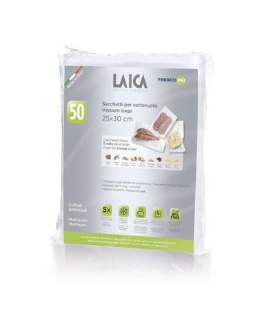 PACK 50 BOLSAS ENVASAR AL VACIO 25X30 LAICA