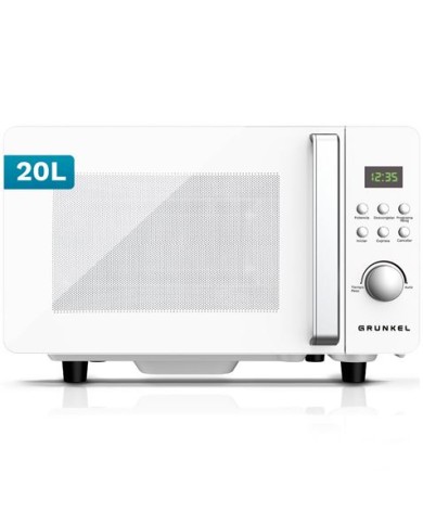 MICROONDAS SIN PLATO CON GRILL 20 LITROS 700W GRUNKEL