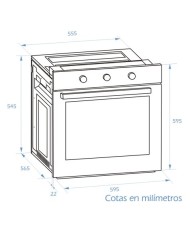HORNO DE ENCASTRE 60 LITROS CRISTAL TEMPLADO MX-HE2660 MX-ONDA