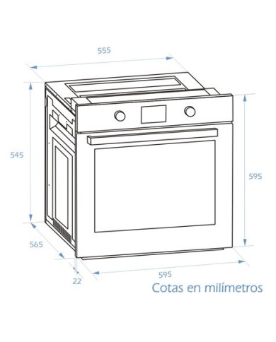 HORNO DE ENCASTRE 80 LITROS ACERO MULTIFUNCION MX-HE2663 MX-ONDA