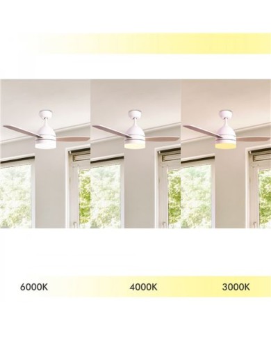 VENTILADOR DE TECHO 70W CON LUZ TRES TONALIDADES BLANCO JOCCA
