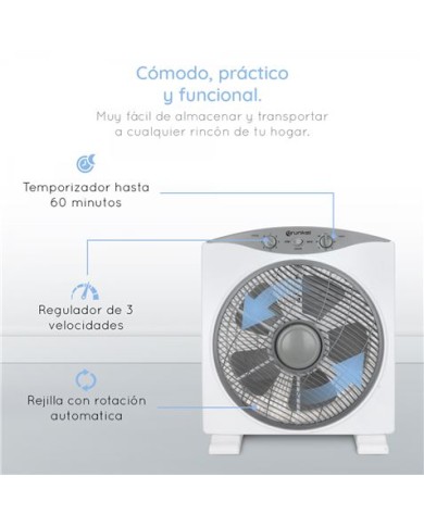 VENTILADOR SOBREMESA 30CM 50W 3 VELOCIDADES GRUNKEL