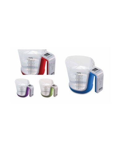 BASCULA DE COCINA CON JARRA MEDIDORA COLOR SURTIDO JOCCA