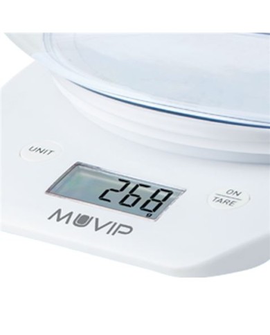 BASCULA DE COCINA DIGITAL CON BOL GRADUACION 0.1G MUVIP