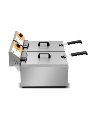 FREIDORA ELÉCTRICA PROFESIONAL 11+11 LITROS 2X3000W CHEF PRO