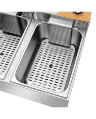 FREIDORA ELÉCTRICA PROFESIONAL 11+11 LITROS 2X3000W CHEF PRO