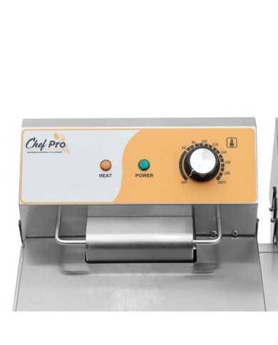 FREIDORA ELÉCTRICA PROFESIONAL 11+11 LITROS 2X3000W CHEF PRO