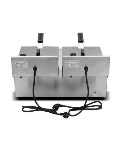 FREIDORA ELÉCTRICA PROFESIONAL 11+11 LITROS 2X3000W CHEF PRO