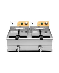 FREIDORA ELÉCTRICA PROFESIONAL 16+16 LITROS 2X3000W CHEF PRO