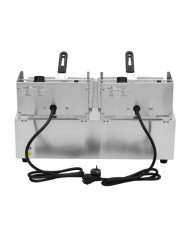 FREIDORA ELÉCTRICA PROFESIONAL DOBLE 9+9 LITROS 2X2500W CHEF PRO