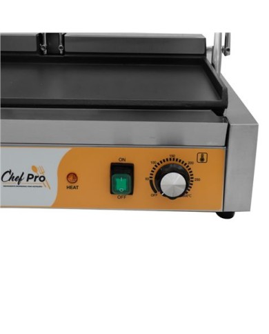SANDWICHERA INDUSTRIAL DOBLE PLACAS LISAS 3600W CHEF PRO