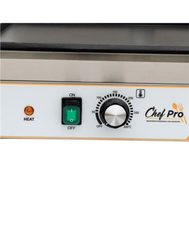 SANDWICHERA INDUSTRIAL DOBLE PLACAS LISAS 3600W CHEF PRO