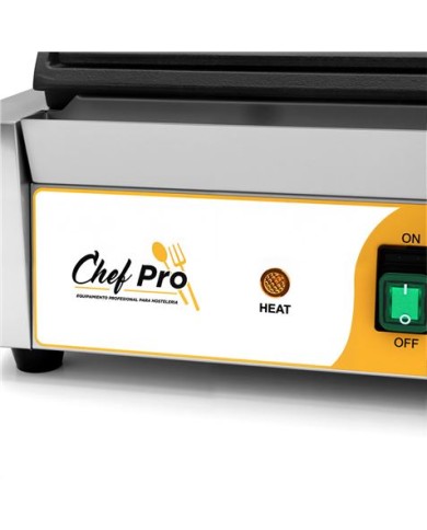 SANDWICHERA INDUSTRIAL PLACAS LISAS 2200W CHEF PRO