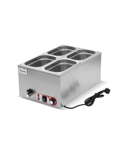 BAÑO MARIA INDUSTRIAL 4 CUBETAS 1200W CHEF PRO