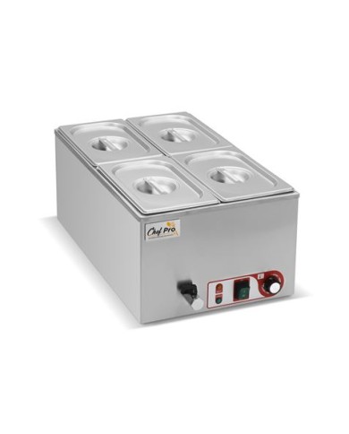 BAÑO MARIA INDUSTRIAL 4 CUBETAS 1200W CHEF PRO