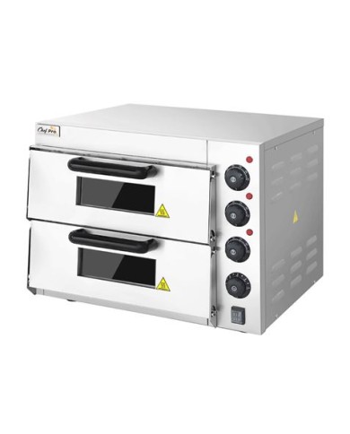 HORNO DE PIZZA ELÉCTRICO PROFESIONAL 2 CÁMARAS 3000W CHEF PRO