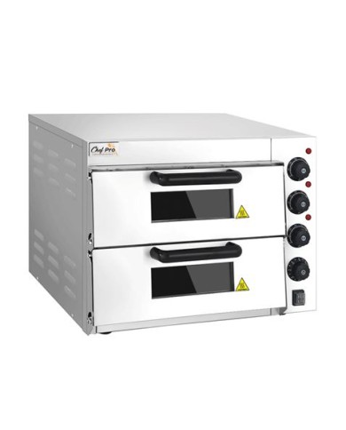 HORNO DE PIZZA ELÉCTRICO PROFESIONAL 2 CÁMARAS 3000W CHEF PRO
