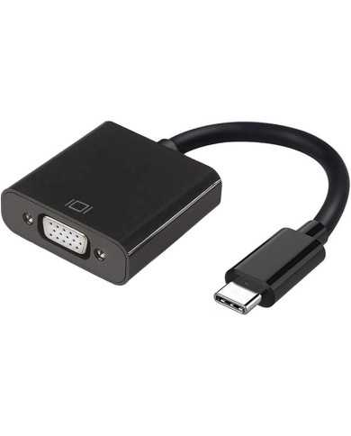 CABLE CONVERSOR USB-C M A VGA-H BLACK CABLE CONVERSOR USB-C M A VGA-H BLACK