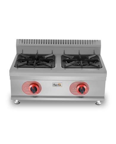 COCINA A GAS PROFESIONAL 2 FUEGOS CHEF PRO