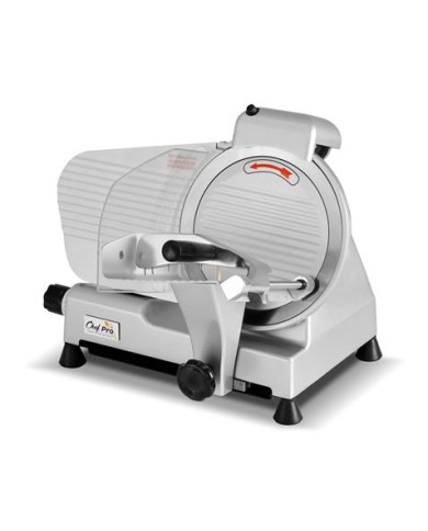 CORTADORA DE CARNE Y FIAMBRE PROFESIONAL 250MM, 240W CHEF PRO