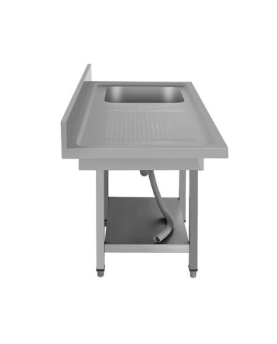 FREGADERO INDUSTRIAL 140X70X85CM CUBETA DERECHA Y ESTANTE CHEF PRO