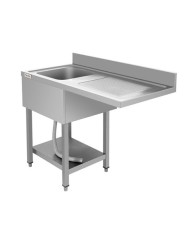 FREGADERO INDUSTRIAL 140X70X85CM CUBETA IZQUIERDA Y ESTANTE CHEF PRO